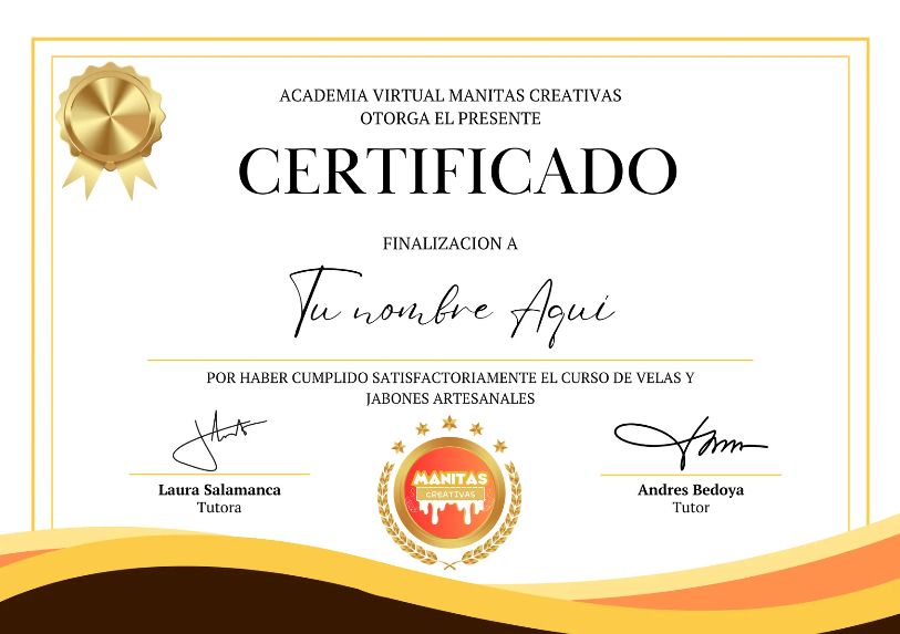 Certificado de Jabonería Artesanal